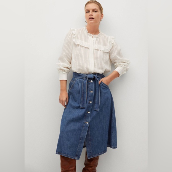 Mango Dresses & Skirts - Mango Flared denim skirt XS
